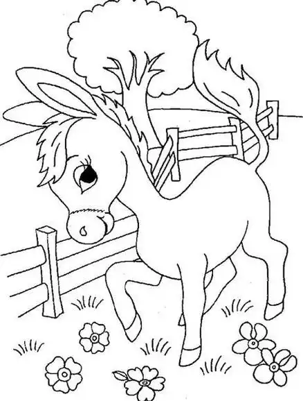 一幅完整的动物植物简笔画