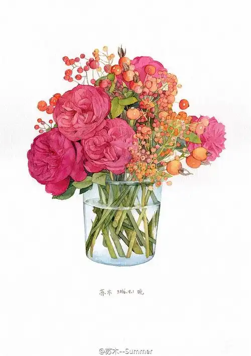 本课程为零基础绘画课,只要喜欢水彩的同学均可参与 一起来画花花草草