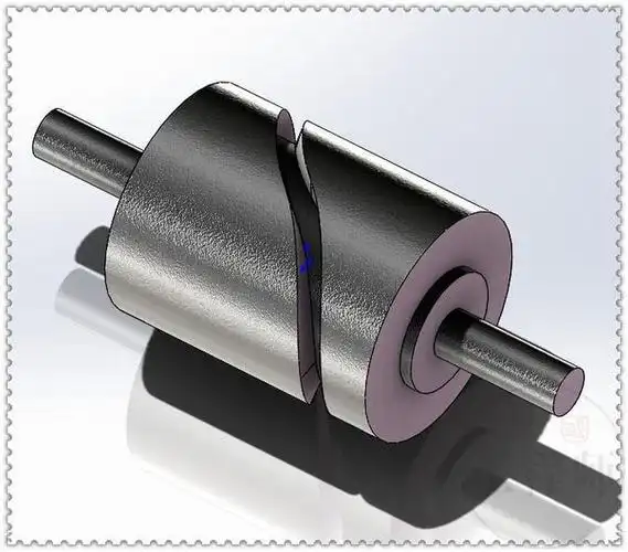 用sw设计的圆柱凸轮机构,学过零基础教程的人,就足以应对此图