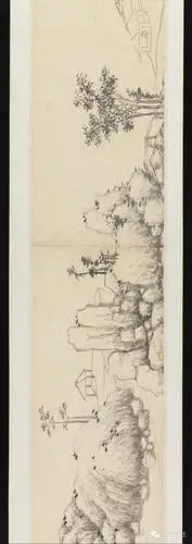 高清长卷明沈周溪山秋色图