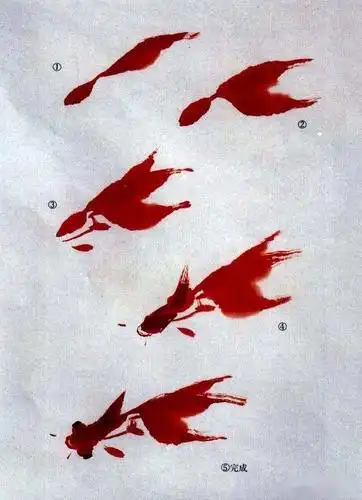 图文教程写意金鱼技法