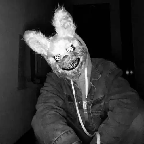 杀手兔面具万圣节恐怖面具抖音同款兔脸面北极象 血腥熊( 假血)【图片