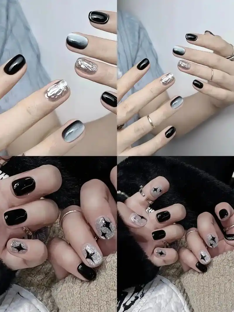 暗黑系个性美甲.指尖不仅仅是一种装饰  更是一种心情的释放  - 抖音