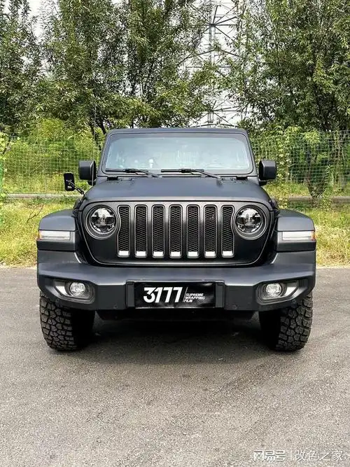 3177改色膜jeep牧马人磨砂黑黑武士不挑车型