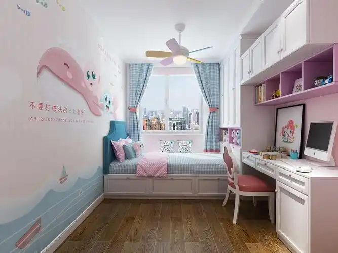 因为角度问题,感觉比较低 实际的高度是按照标准设计 "榻榻米儿童房"