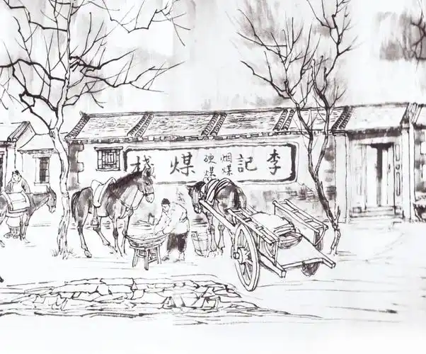 乔家的坑儿店,薛煤场,刘家铁匠铺,栗家药铺,宋记大车铺,恒德成布庄,棚