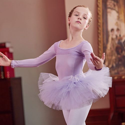儿童舞蹈纱裙秋冬季长袖女童芭蕾跳舞少儿女孩儿童演出服