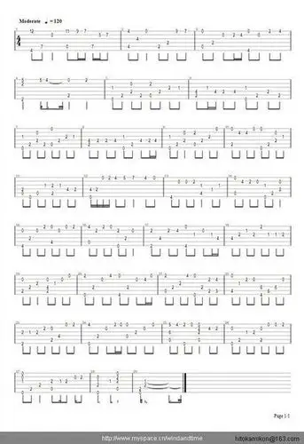 求《未闻花名》ed吉他指弹谱,谢谢!