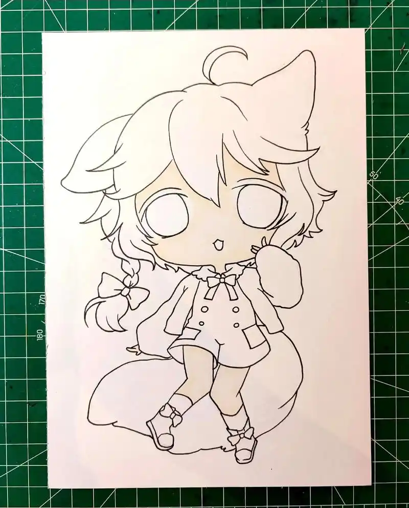 画画打卡100天第七天q版人物女孩,法卡勒马克笔#手绘 # - 抖音