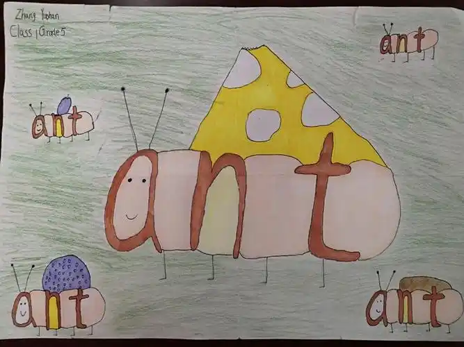 我是小小设计师——正安五小英语单词创意设计比赛