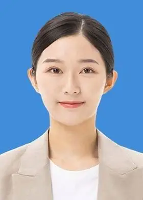 一寸证件照-蓝底西装女