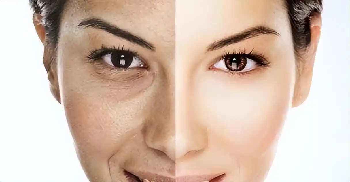 女明星化妆前后对比图曝光,卸了妆后,皮肤暗沉,像老了好几岁