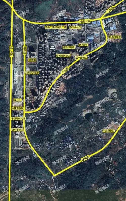 航拍郴州高铁西站楼盘2024年1月工程进度