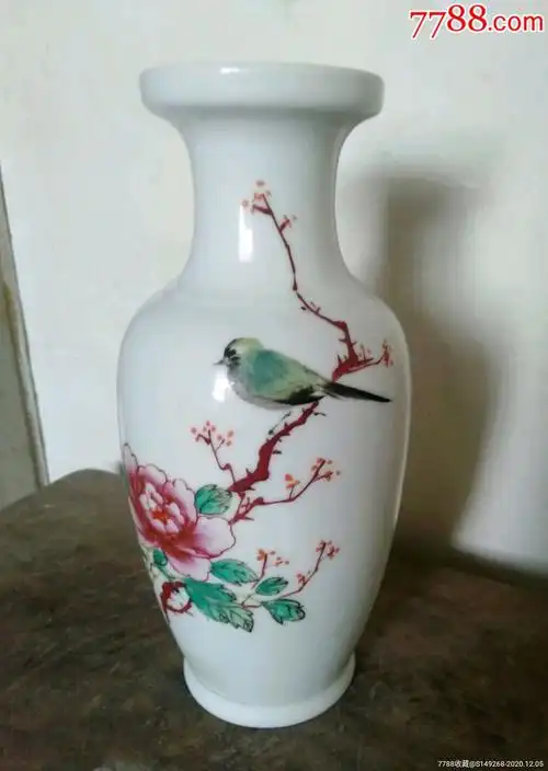 50年代精品花鸟瓶-彩绘瓷/彩瓷-7788瓷器