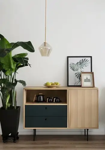 100m简约北欧风装修边柜特写