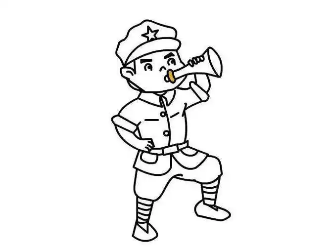 红军怎么画, 红军简笔画 ,中国红军怎么画-养娃家