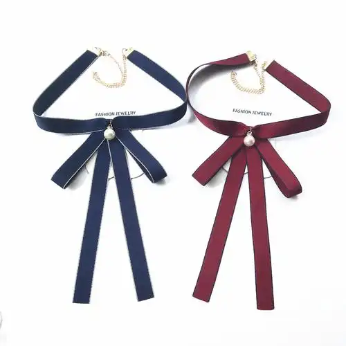 领结女士银行空姐学生演出职业韩版领花白白色领结