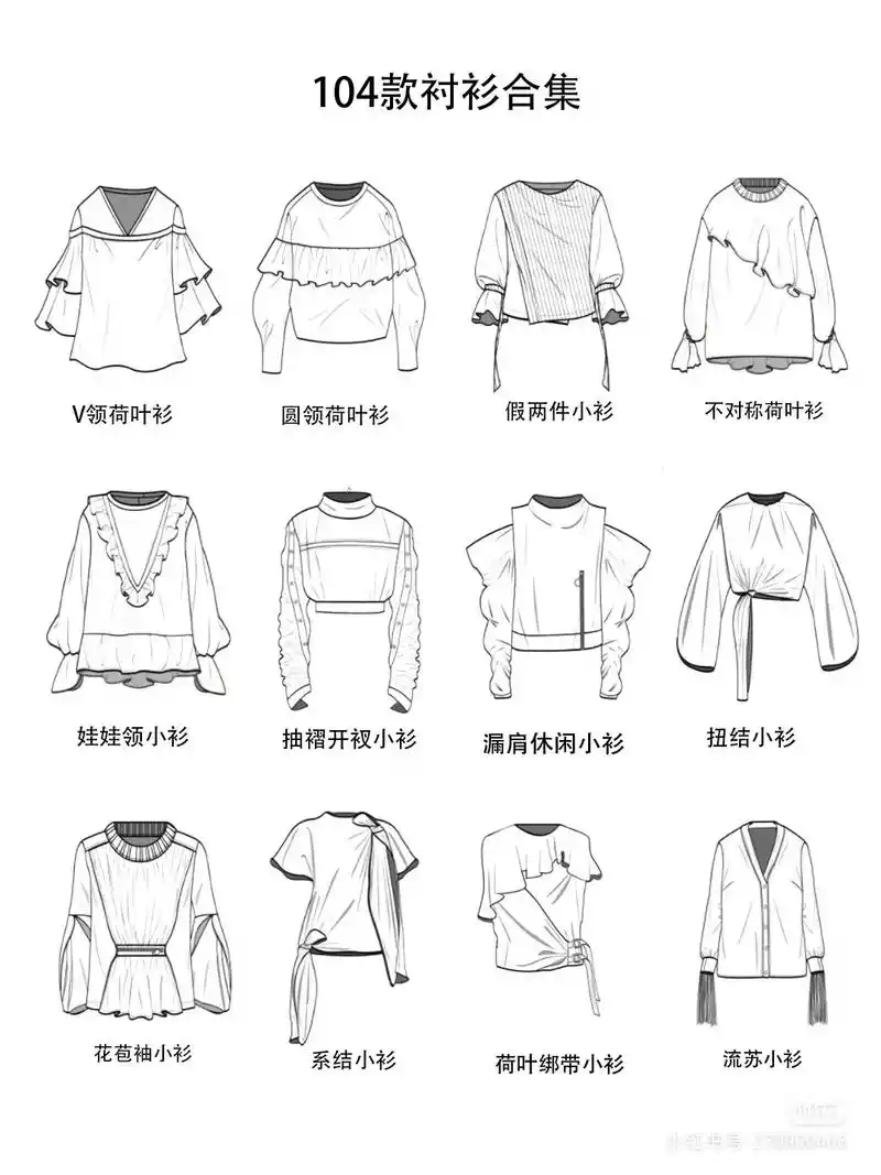 动漫衣服款式画法参考.#板绘 #画画 #人物绘画教程 #绘画 - 抖音