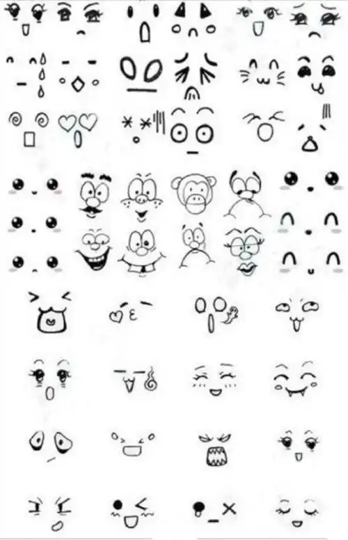 收集了一些表情小素材,转给爱画画,爱写日记和手帐的人