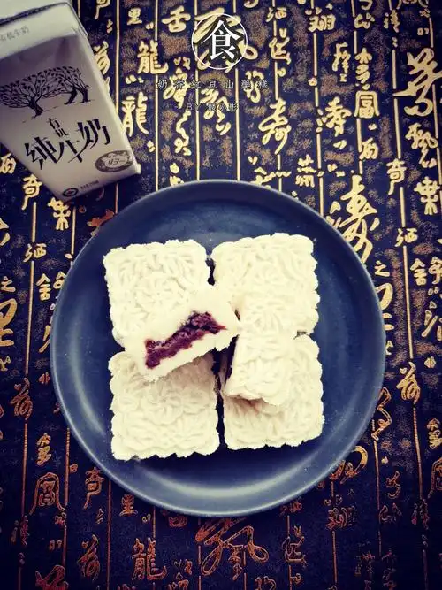 奶香红豆山药糕