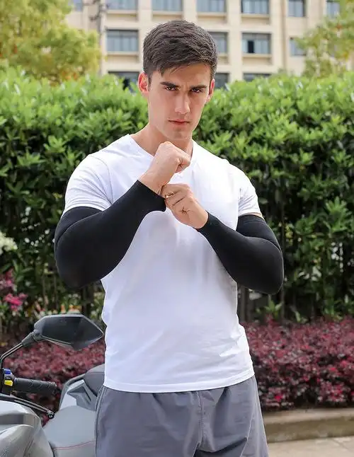 cicodaa冰丝袖套男手肘套冰爽护臂篮球男女肘关节套户外骑行运动袖套