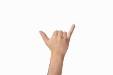 数字6的手势白底背景素材