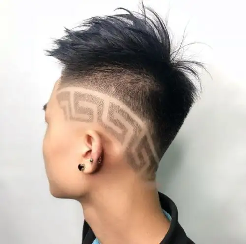 夏日清爽男神刻痕发型