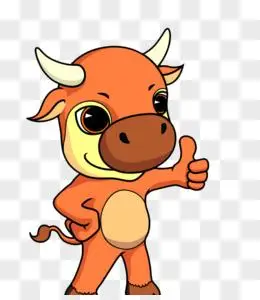 卡通小牛头像png手绘新年小牛讨红包表情元素pngpsd卡通手绘国潮小牛