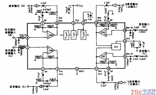录音机录放音电路