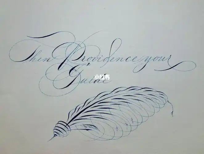 天意引导你的征途#手写花体英文#雨泣英文书法#西文书法#斯宾塞体