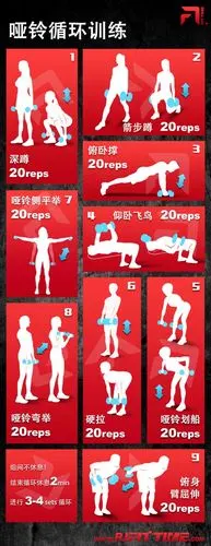 【哑铃循环训练计划】男女通用,全身塑形,短时间有效
