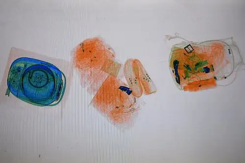 x光安检机下的春运行囊,万千物品"原形毕露"|春运|违禁品|安检_新浪