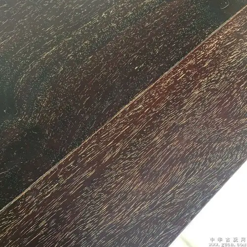 明清家具古玩木艺老紫檀木小叶紫檀木嵌黄杨下卷腿书案书桌