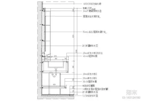 洗手台通用大样图下载施工图下载【id:165124180】_知末案例馆