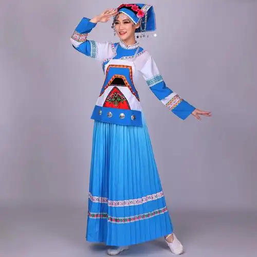 贵州黔南布依族服装女套装演出服民族表演服女装少数民族服饰成人