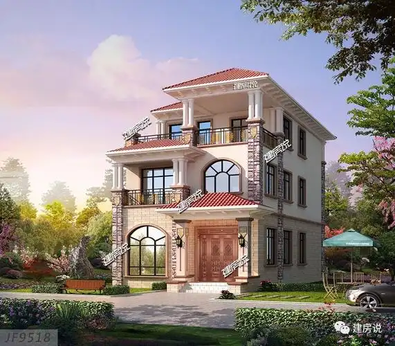 农村别墅宅基地小5款面宽8米造价二三十万的别墅为你解决烦恼