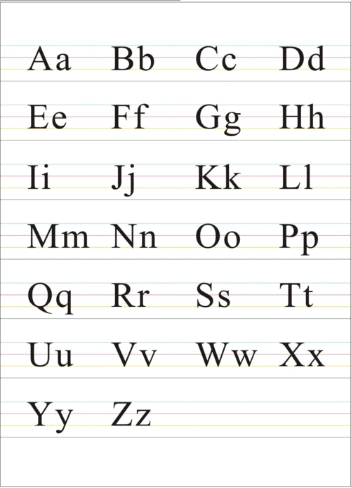 26个字母印刷体