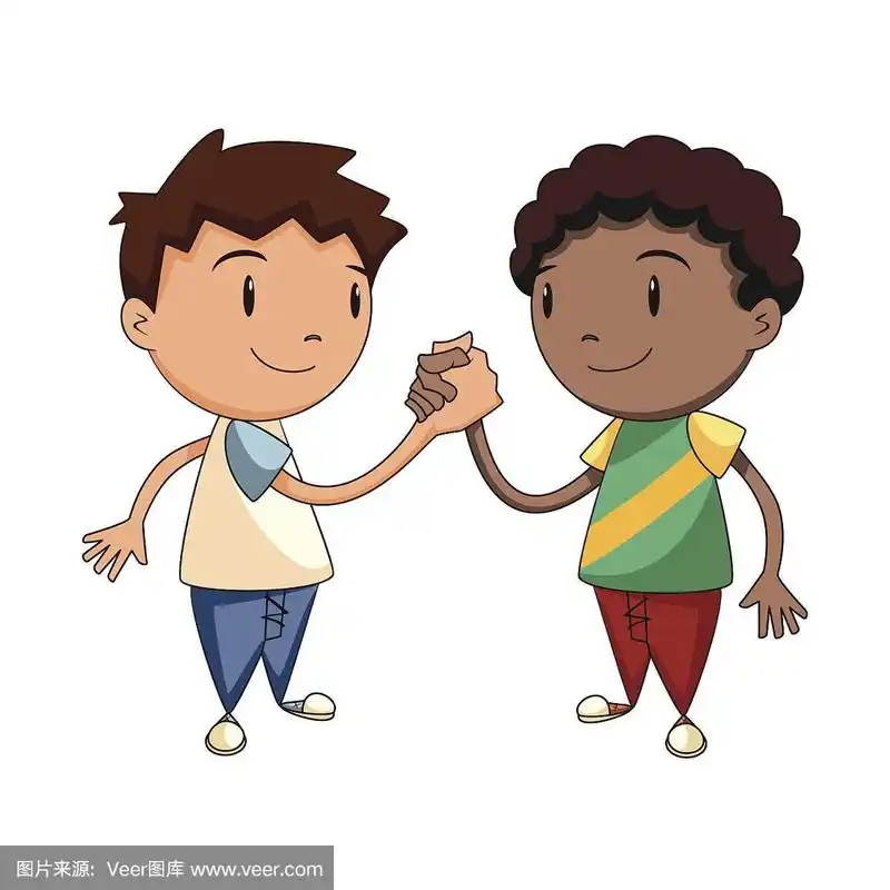 朋友握手,矢量图