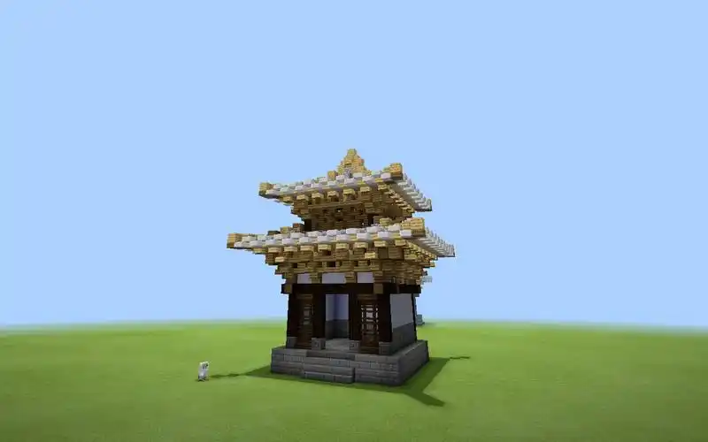 【minecraft建筑教程】中式古风重檐亭_哔哩哔哩 (゜