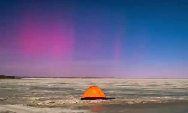 黑龙江极光白天可见漠河出现绿色极光地球经历特大级别地磁暴