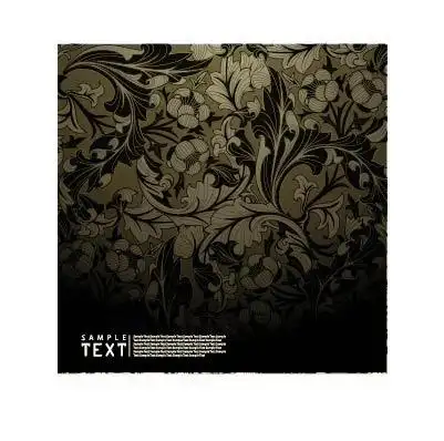 暗黑花纹图案矢量素材