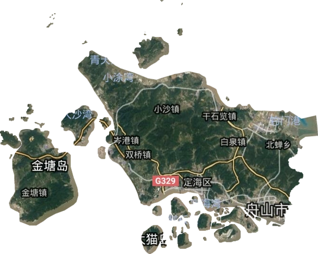 定海区高清卫星地图