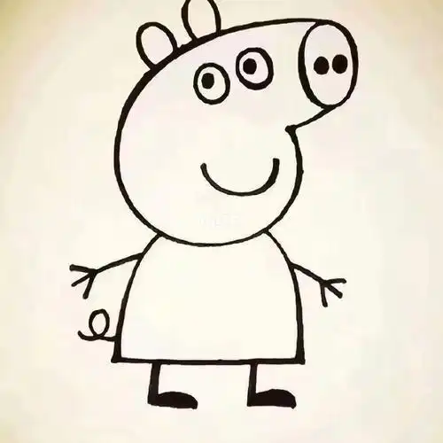 小猪简笔画小猪佩奇画法简笔画