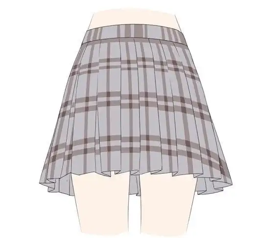 百褶裙画法详细步骤!|裙子|裙摆|格子|包臀裙|条纹_网易订阅