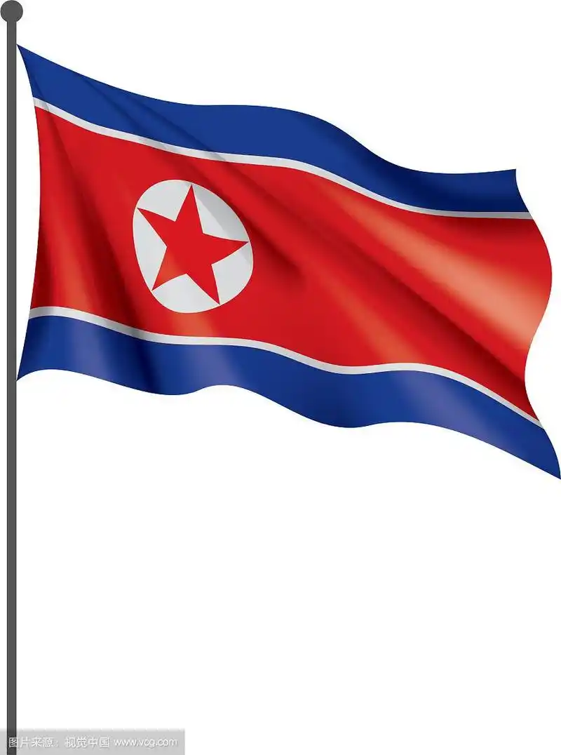 一面白色的朝鲜国旗