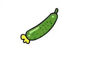 一盘黄瓜的简笔画