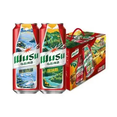 wusu 乌苏啤酒 大红乌苏烈性小麦啤酒500ml*12罐 整箱装(新老包装随机