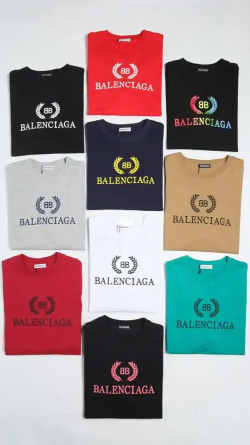 巴黎世家麦穗彩虹刺绣款短袖t恤