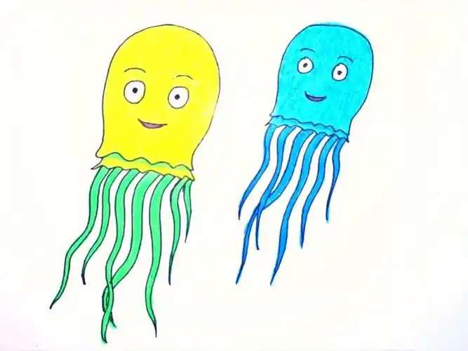 彩铅画怎样绘画水母