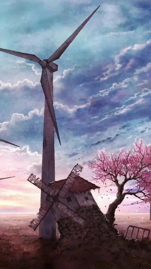 朦胧的樱花街道